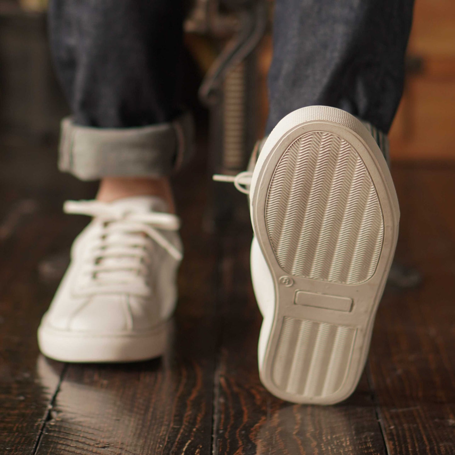 Baskets basses Austin (blanc perle)