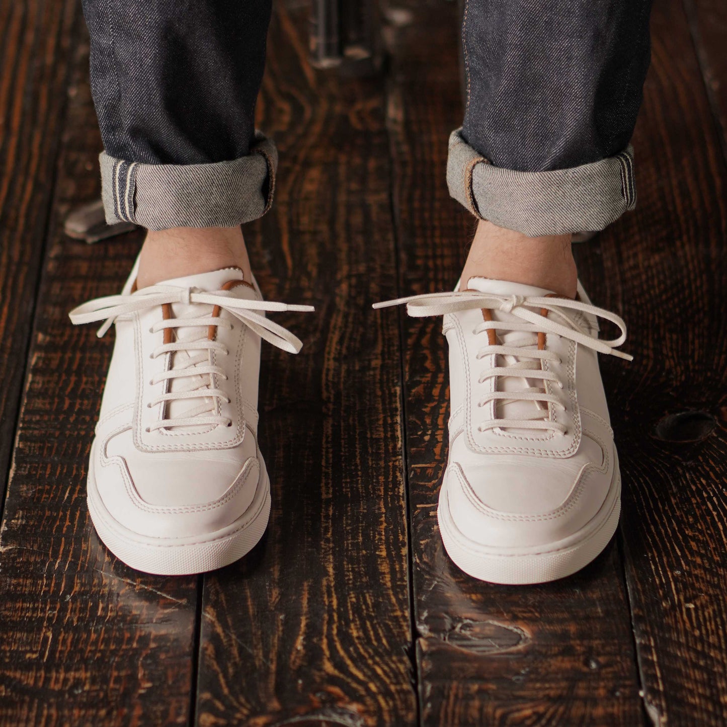 Brooklyn Low Top Sneakers (Pearl White)
