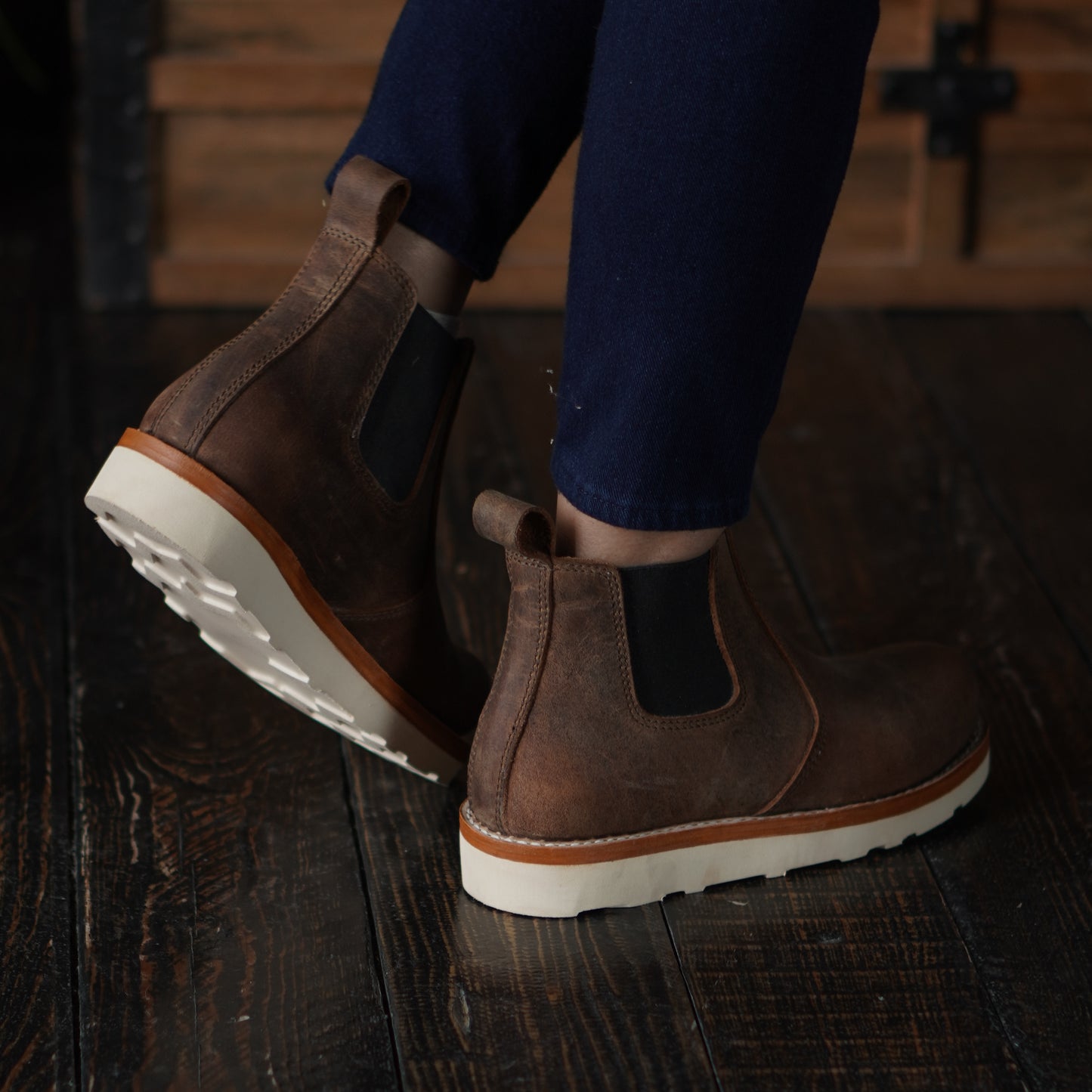 Chelsea Boots For Women (Vintage Brown) Goodyear Welted