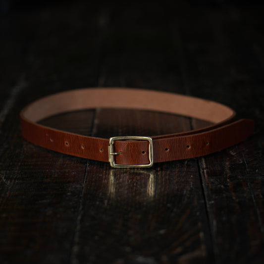 Women leather belt in tan color