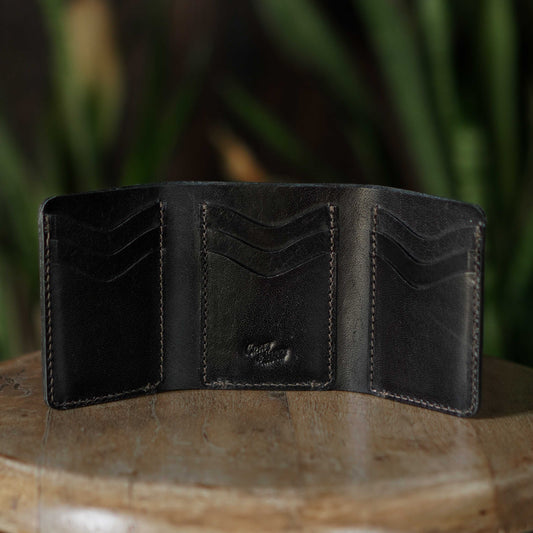 Portefeuille à trois volets Legacy (noir corbeau)