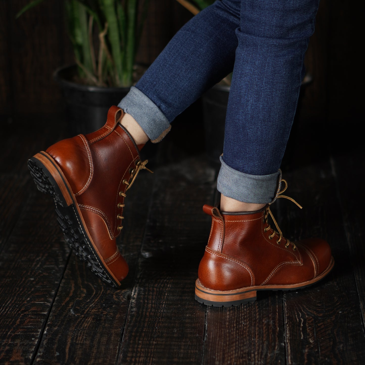 Bottes Ranger pour femmes (Saddle Tan) Goodyear Welted