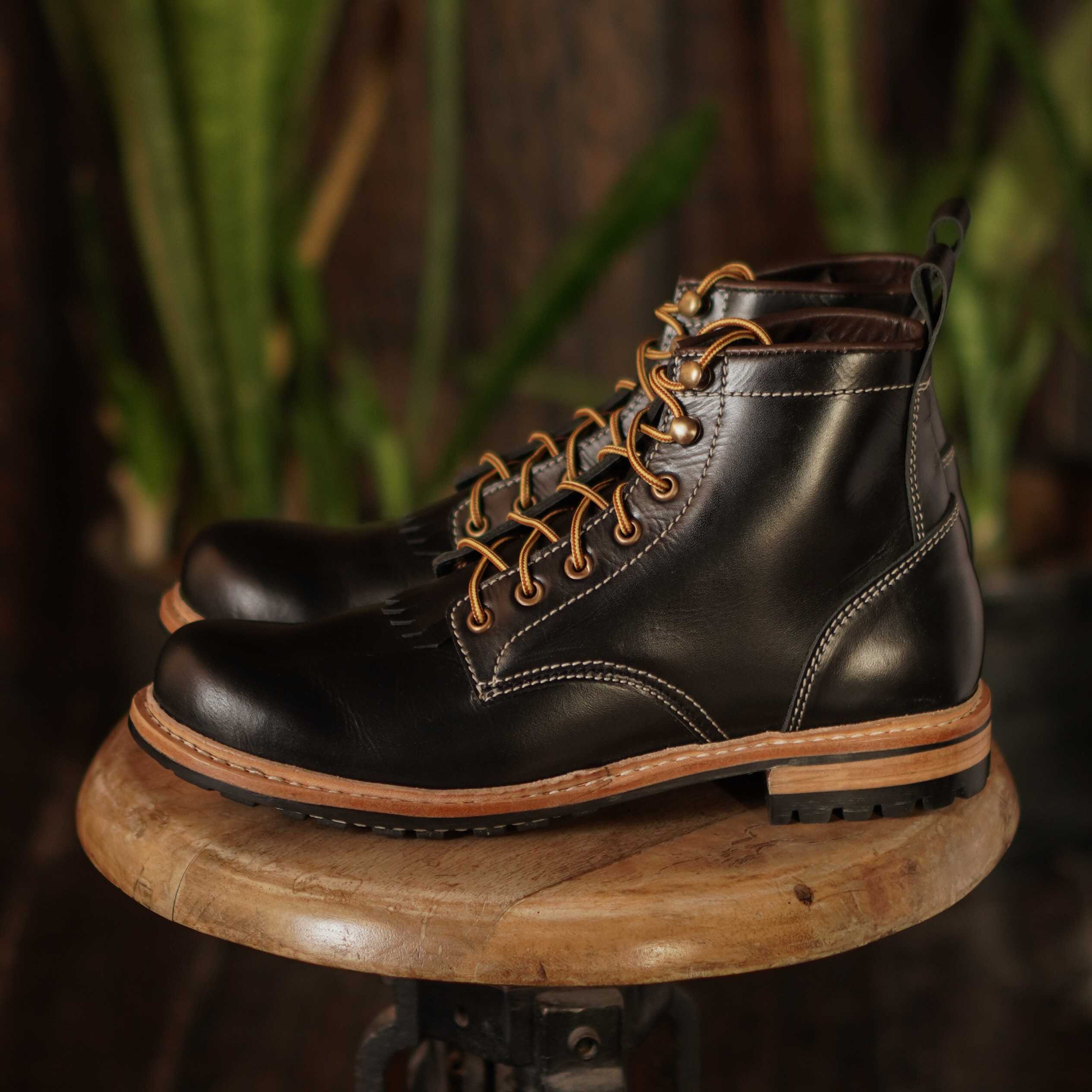 Task Boots (Raven Black) Goodyear Welted – Craft & Glory