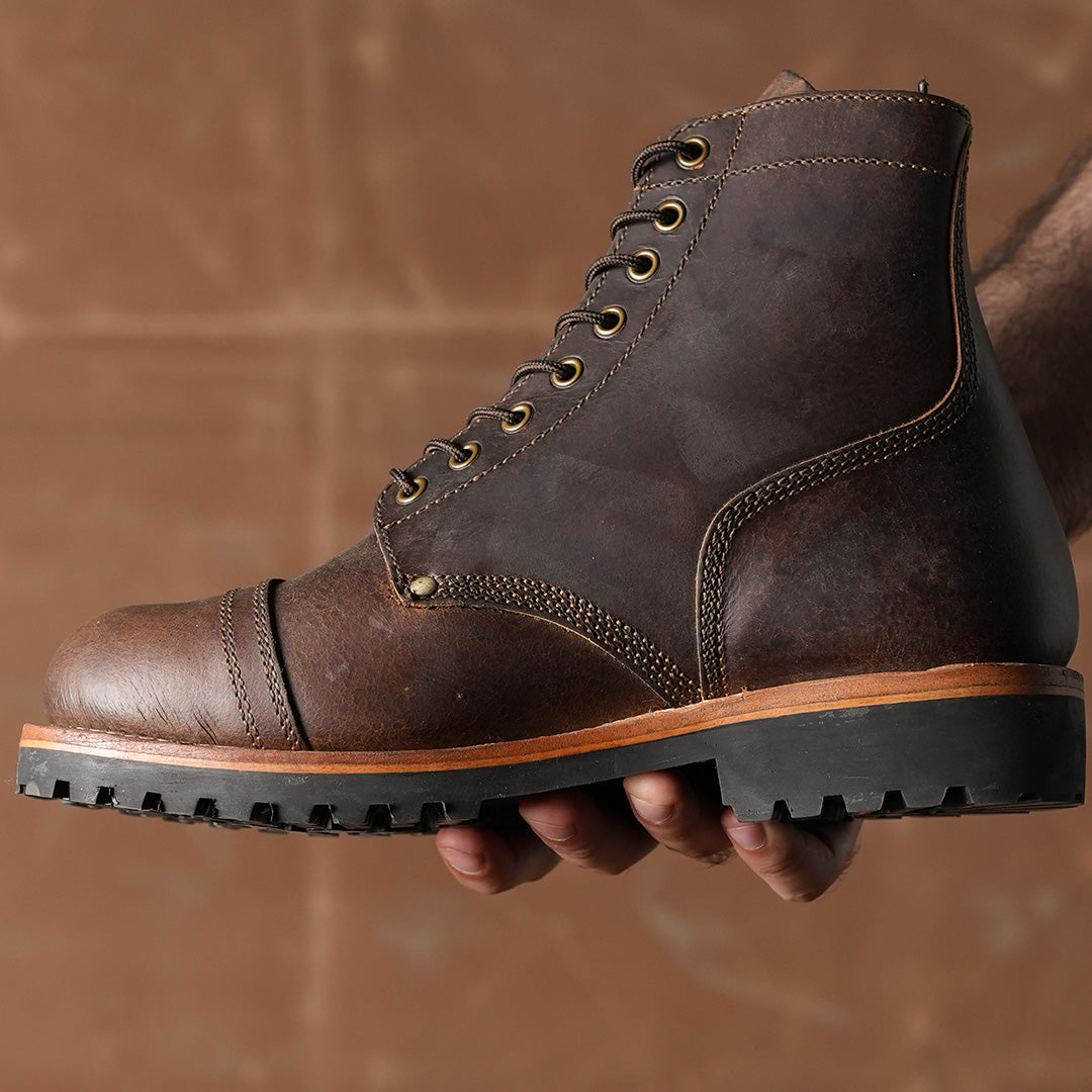 Combat Boots 6" (Vintage Brown) Goodyear Welted 39 CRS