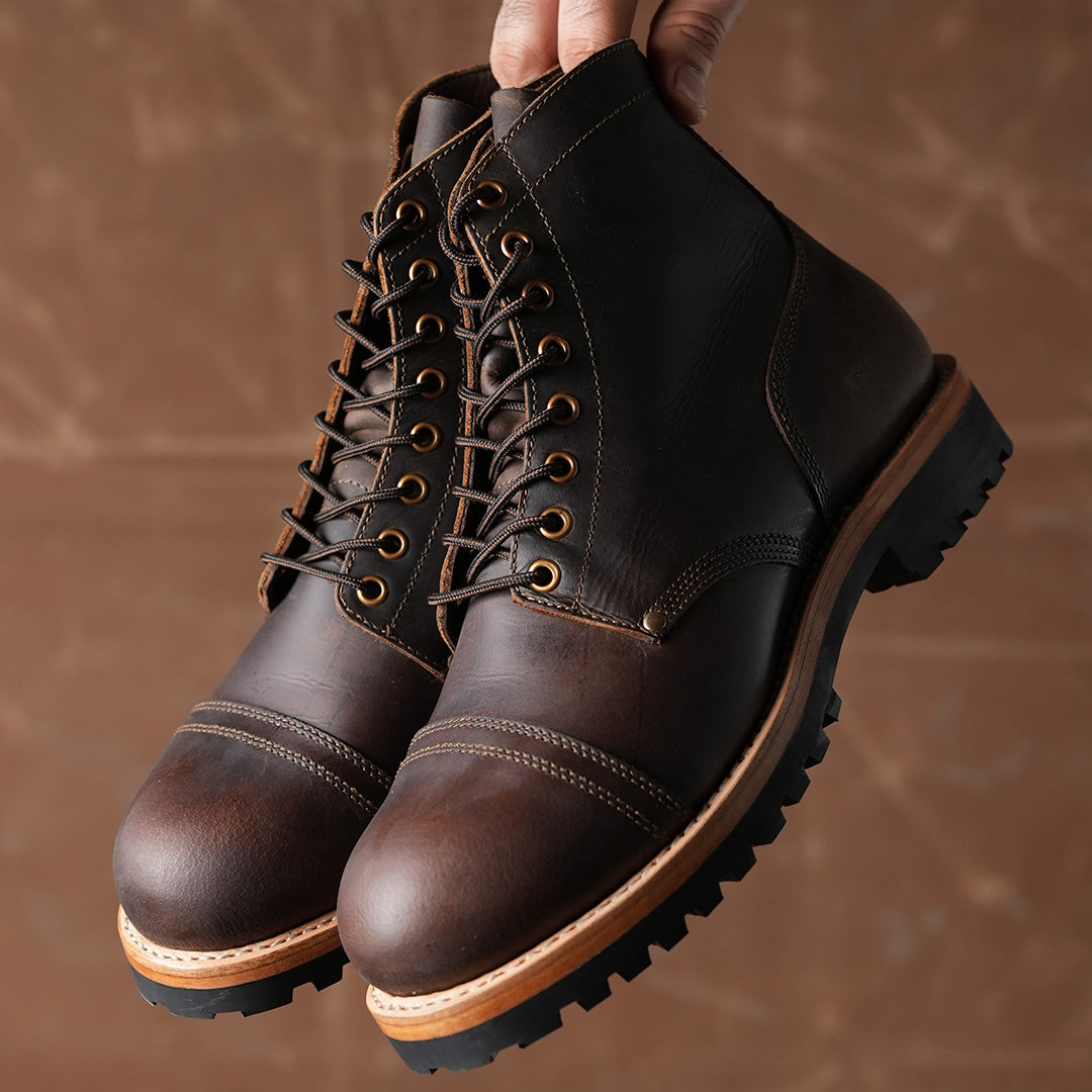 Combat Boots 6" (Vintage Brown) Goodyear Welted 43 CRS