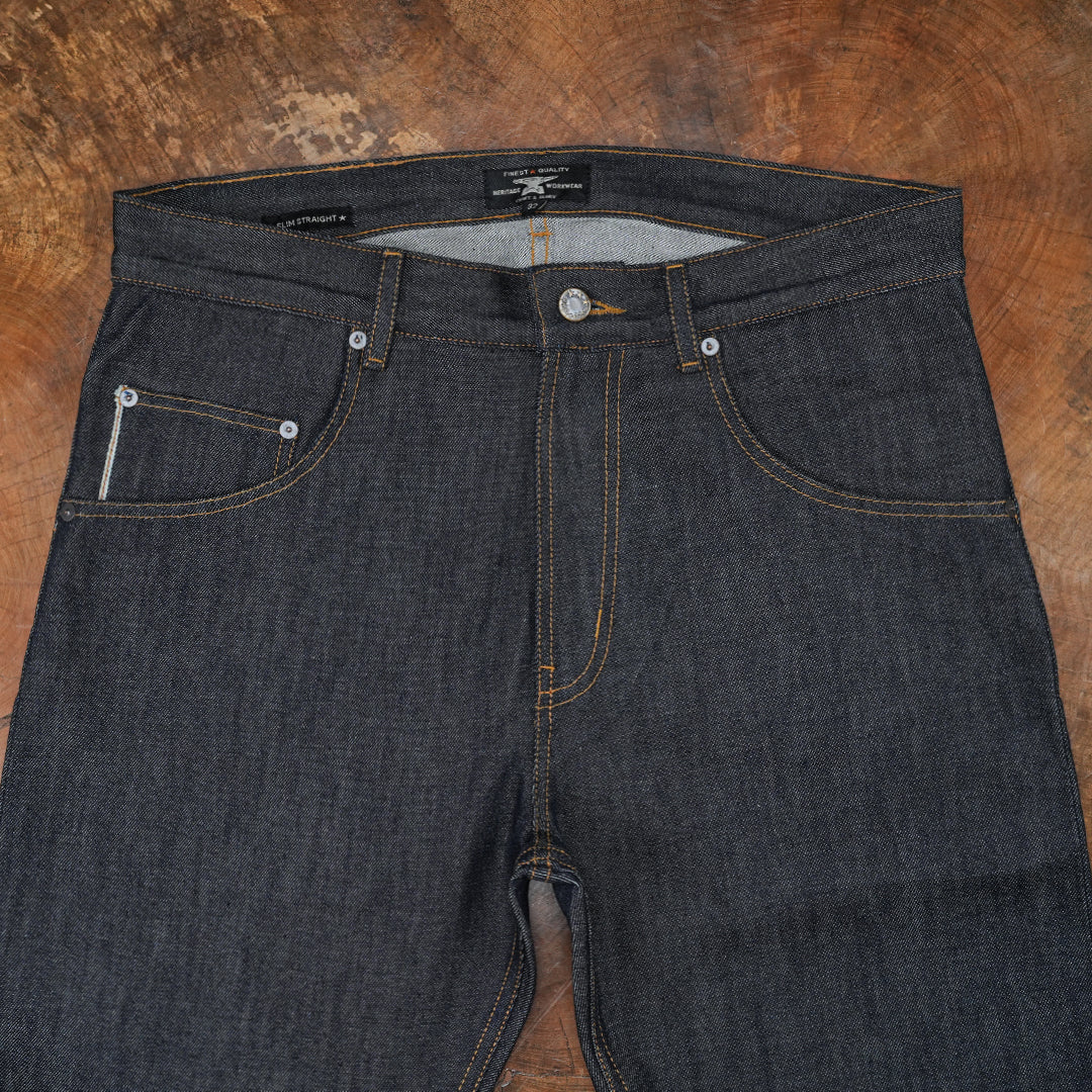 Five Pocket Blue Blood 13 Oz Selvedge Denim For Men (Slim Straight)