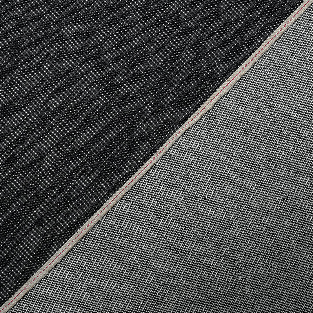 Five Pocket Ghost Black 13 Oz Selvedge Denim For Men (Slim Straight)