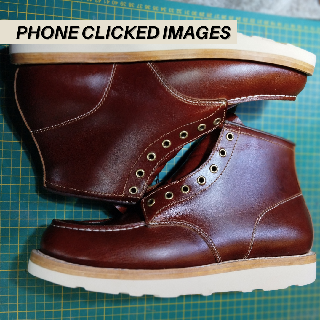 Moc-Toe Leather boots 6" (Saddle Tan) Goodyear Welted