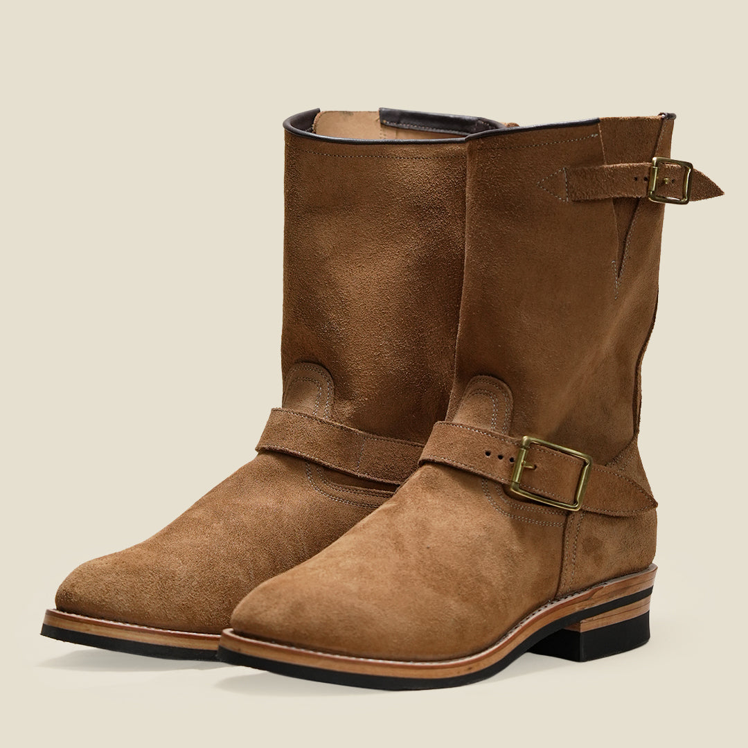 The Foundry Engineer Boots (Wheat Roughout) Goodyear Welted
