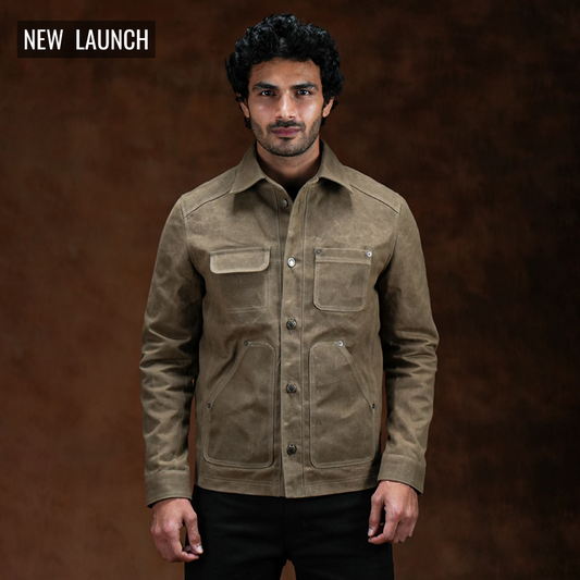 Chore Jacket Field Tan 12 Oz Hard Waxed Canvas
