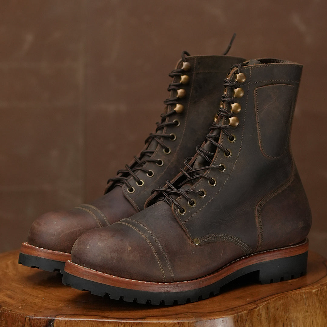 Combat Boots 8" ( Vintage Brown ) 497 CRS