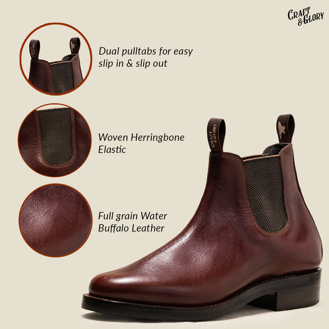 Heritage Chelsea Boots 6" (Saddle Tan) Goodyear Welted