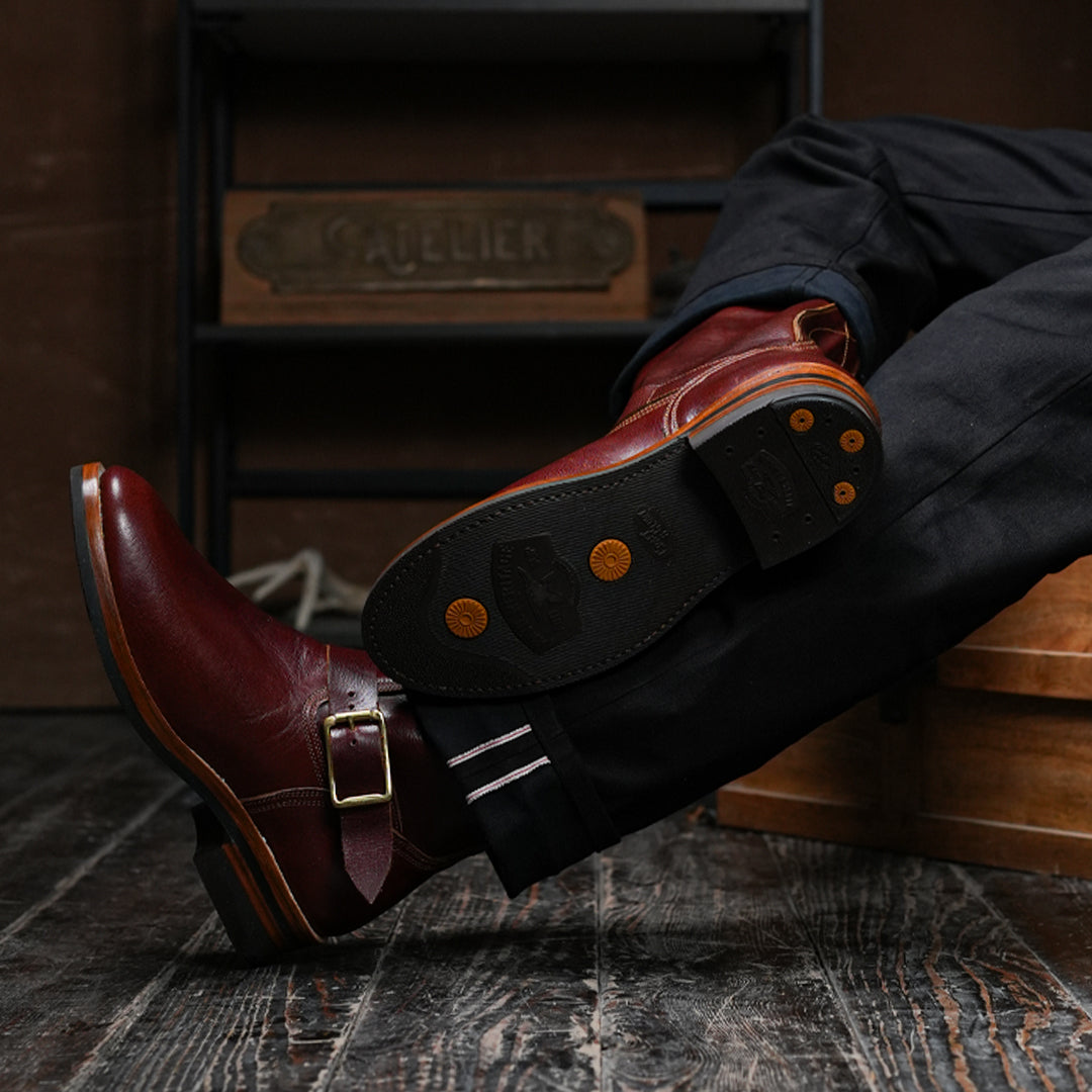 The Foundry Engineer Boots (Saddle Tan) Goodyear Welted