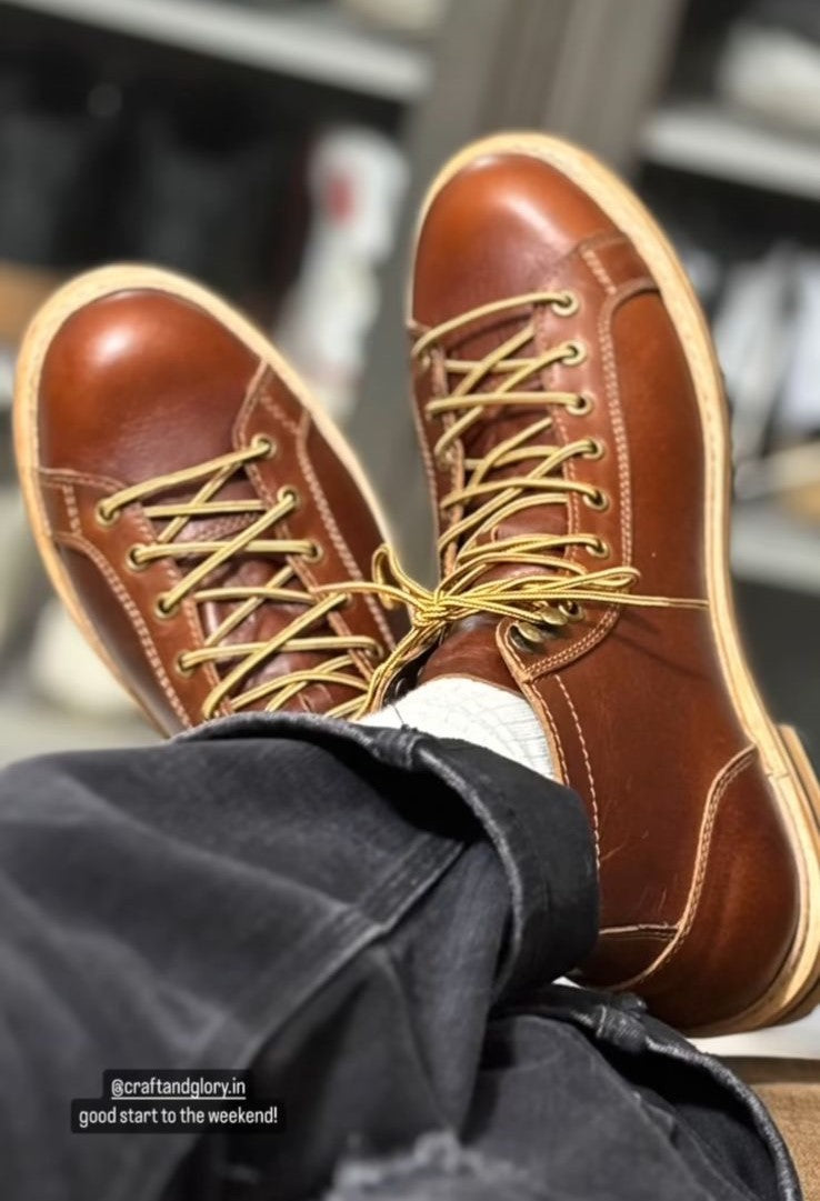 Monkey Explorer Boots 6" (Saddle Tan) Goodyear Welted
