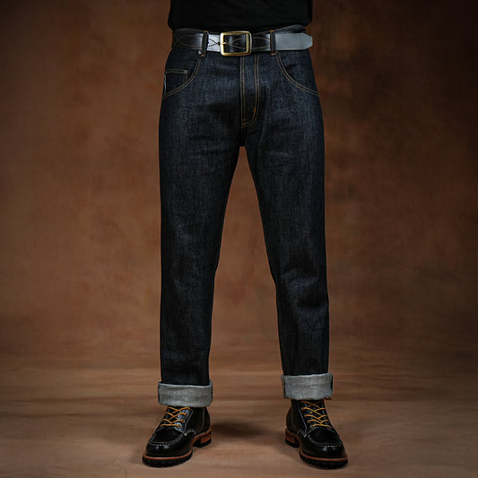Five Pocket Blue Blood 13 Oz Selvedge Denim For Men (Slim Straight)