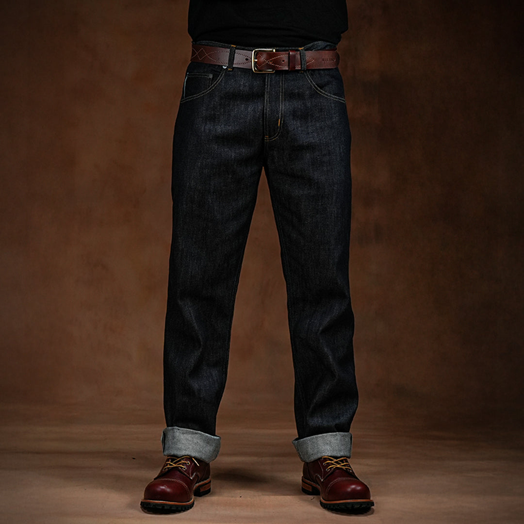Five Pocket Blue Blood 13 Oz Selvedge Denim For Men (True Straight)