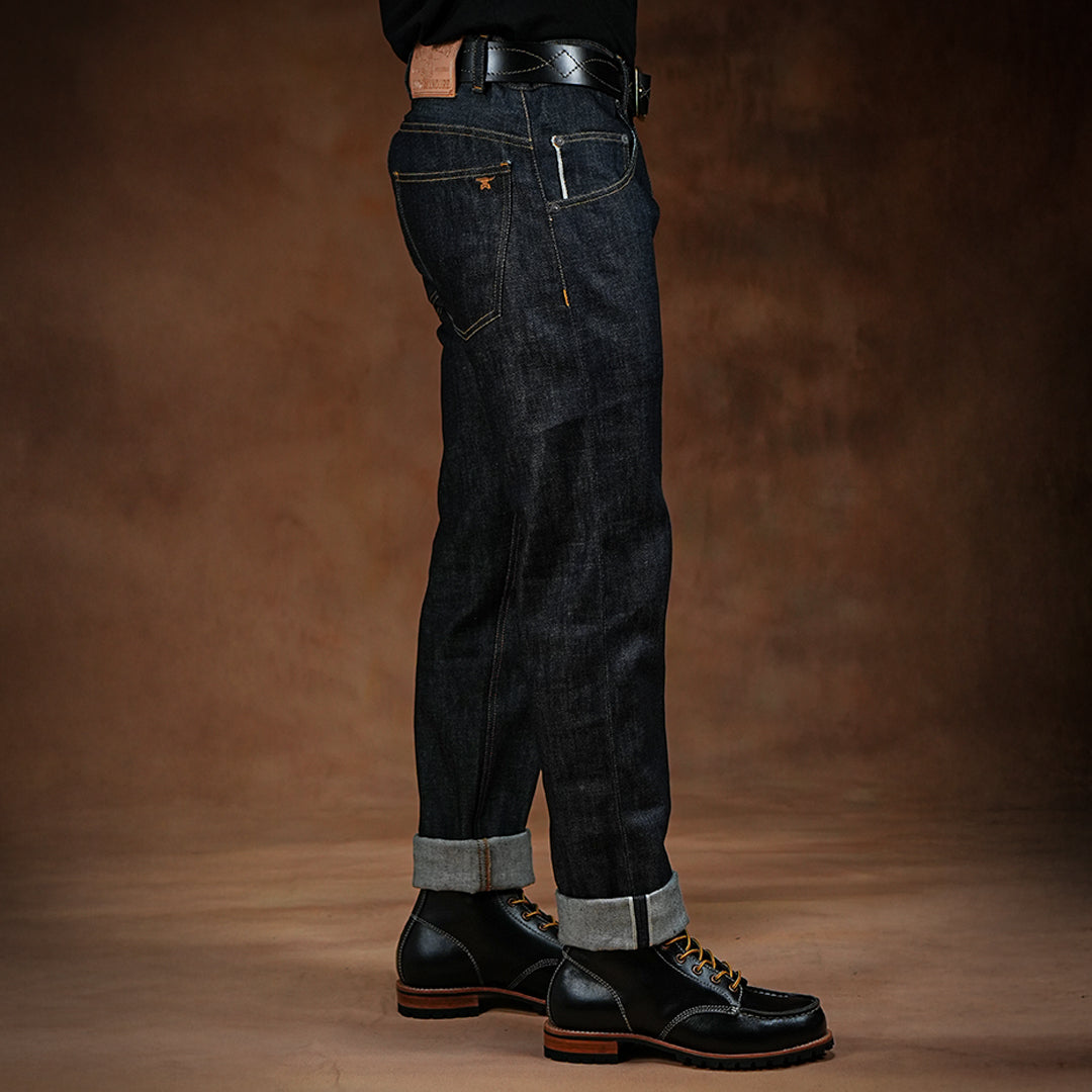 Five Pocket Blue Blood 13 Oz Selvedge Denim For Men (Slim Straight)