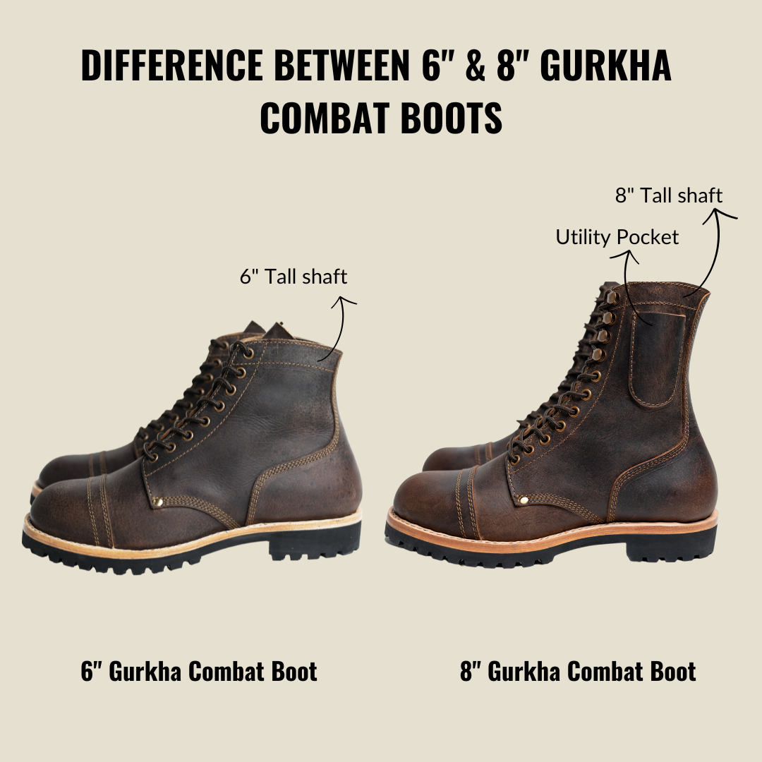 Gurkha Combat Boots 8" (Saddle Tan) Goodyear Welted
