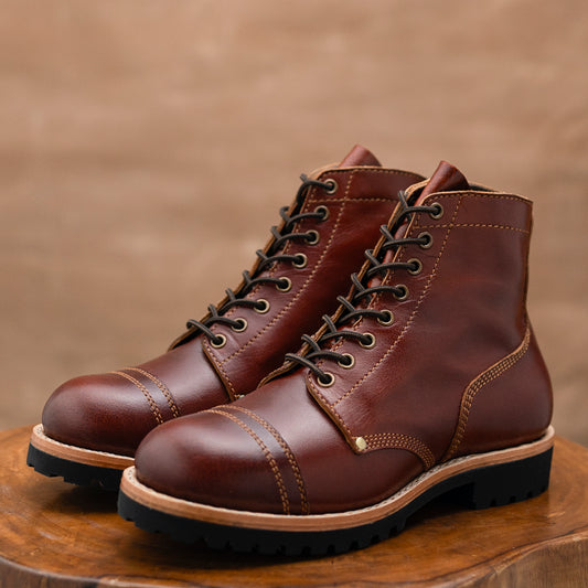 Combat Boots 6" (Saddle Tan) Goodyear Welted
