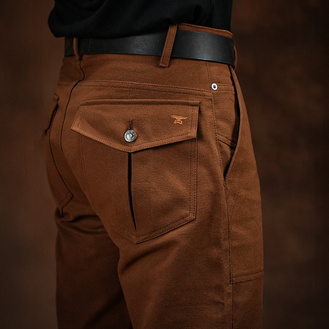 Fatigue Pants Fox Brown 12 Oz Duck Canvas For Men (True Straight)