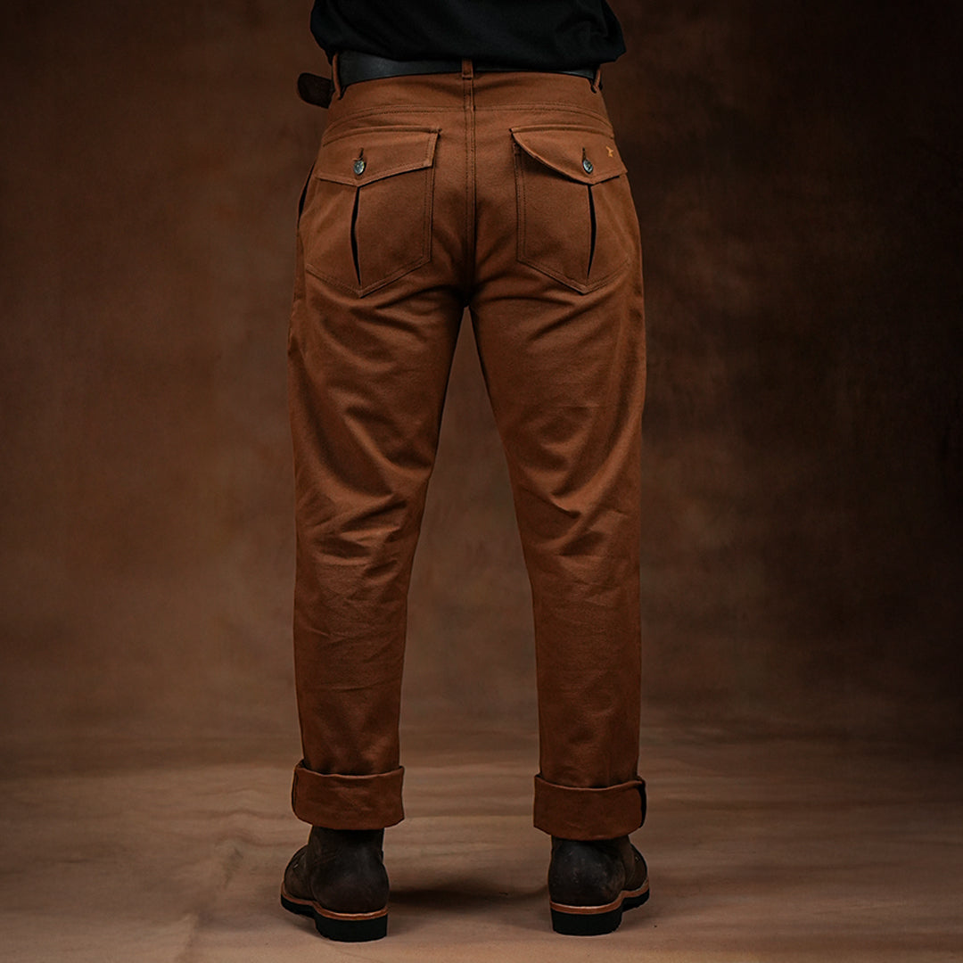 Fatigue Pants Fox Brown 12 Oz Duck Canvas For Men (True Straight)