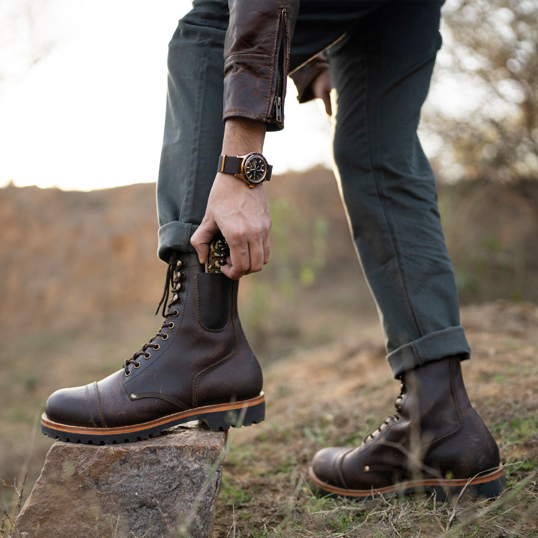 Combat Boots 8" (Vintage Brown) Goodyear Welted
