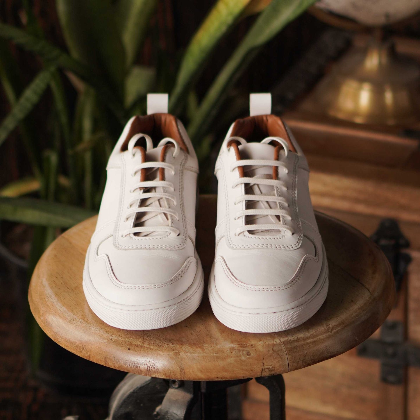 Brooklyn Low Top Sneakers (Pearl White)