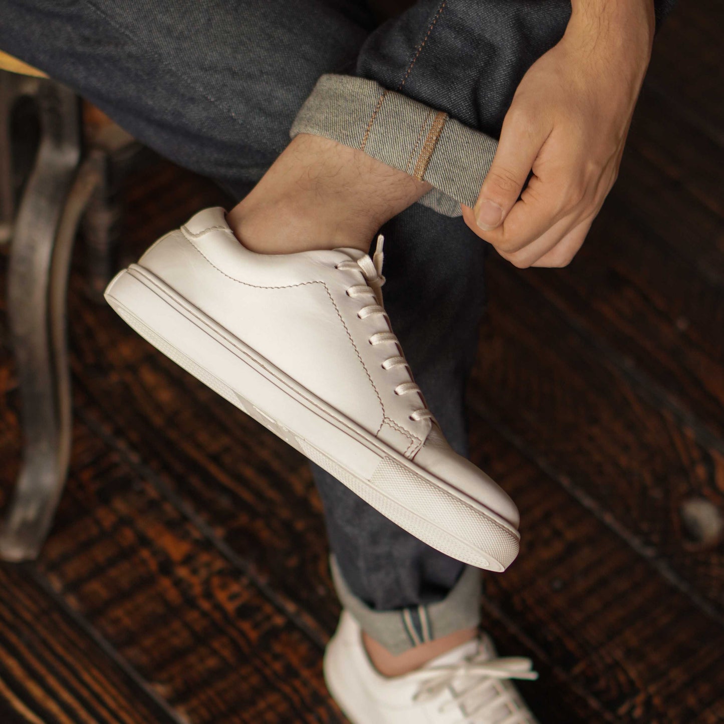 Manhattan Low Top Sneakers (Pearl White)