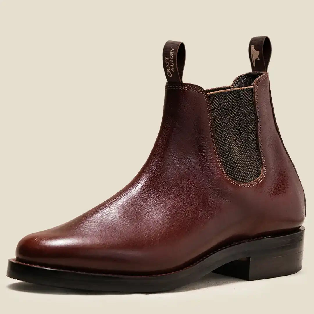 Women Heritage Chelsea Boots 6" (Saddle Tan) Goodyear Welted