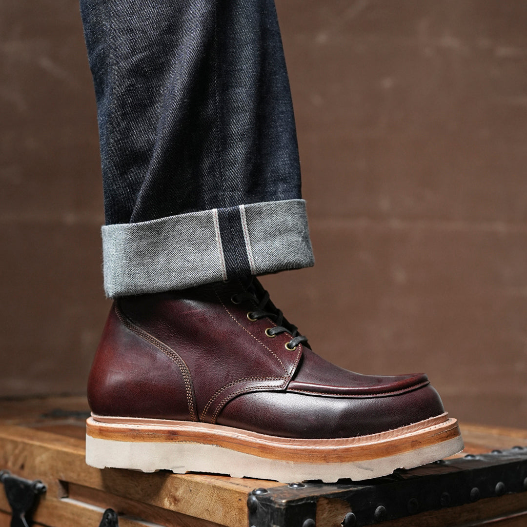 Bottes en cuir Moc-Toe (Saddle Tan) Goodyear Welted