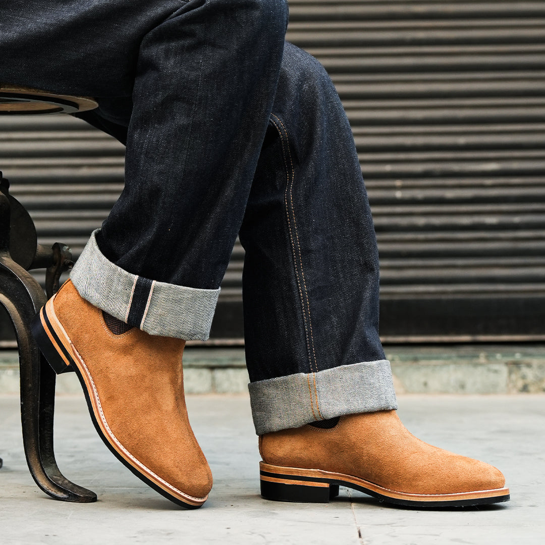 Heritage Chelsea Boots 6" (Wheat Roughout) Goodyear Welted