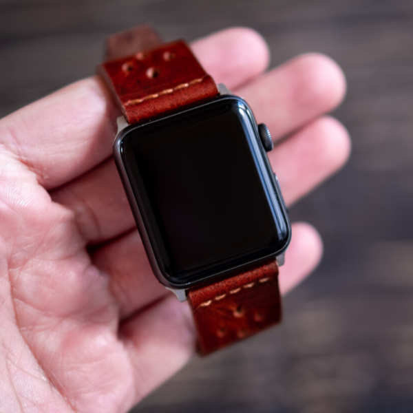 Artisan Apple Watch Leather Strap (Saddle Tan)