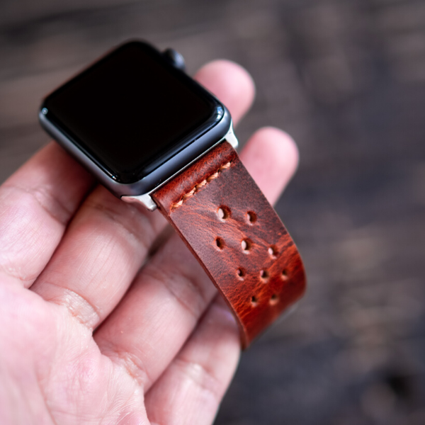 Artisan Apple Watch Leather Strap (Saddle Tan)