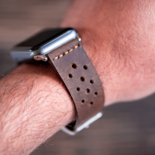 Artisan Apple Watch Leather Strap (Vintage Brown)