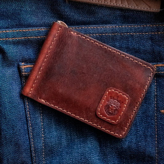 Portefeuille en cuir Legacy Money Clipper (Tan selle)