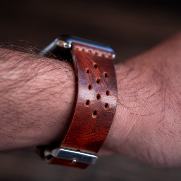 Artisan Apple Watch Leather Strap (Saddle Tan)