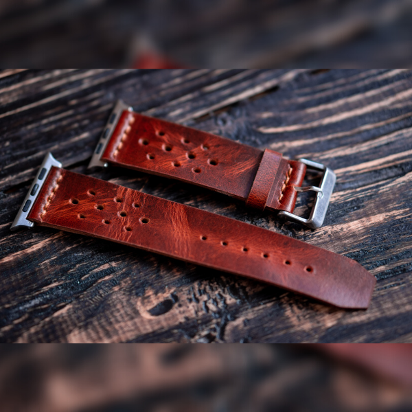 Artisan Apple Watch Leather Strap (Saddle Tan)