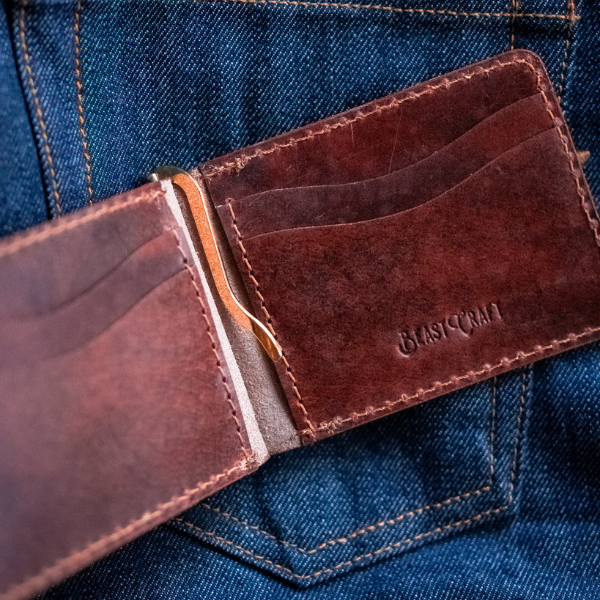 Legacy Money Clipper Leather Wallet (Saddle Tan)