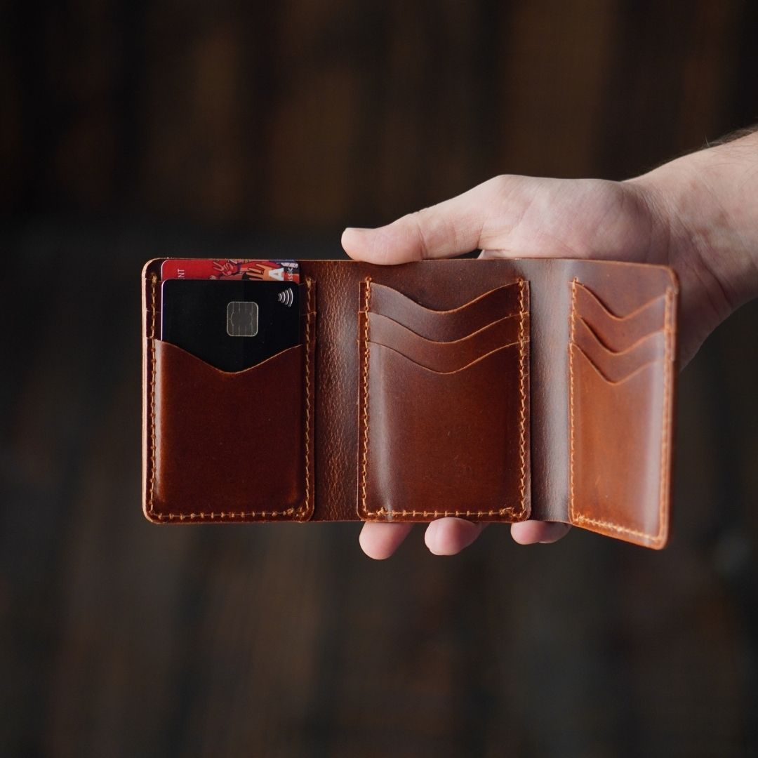 3 fold leather wallet Craft & Glory