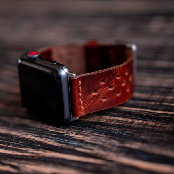 Artisan Apple Watch Leather Strap (Saddle Tan)
