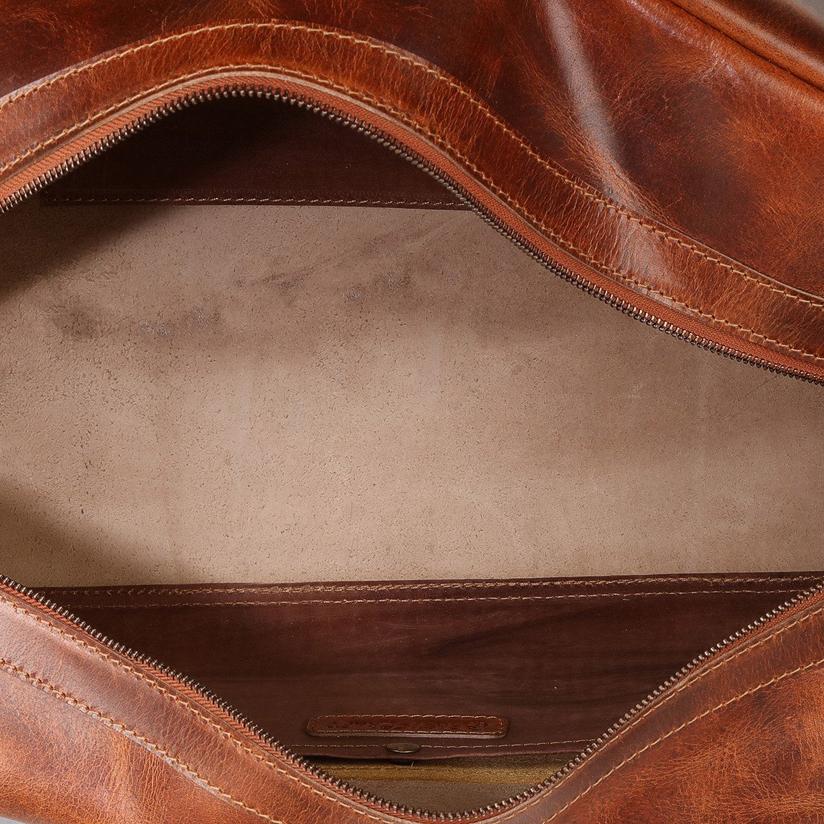 leather duffle bag