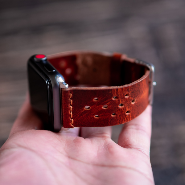 Artisan Apple Watch Leather Strap (Saddle Tan)