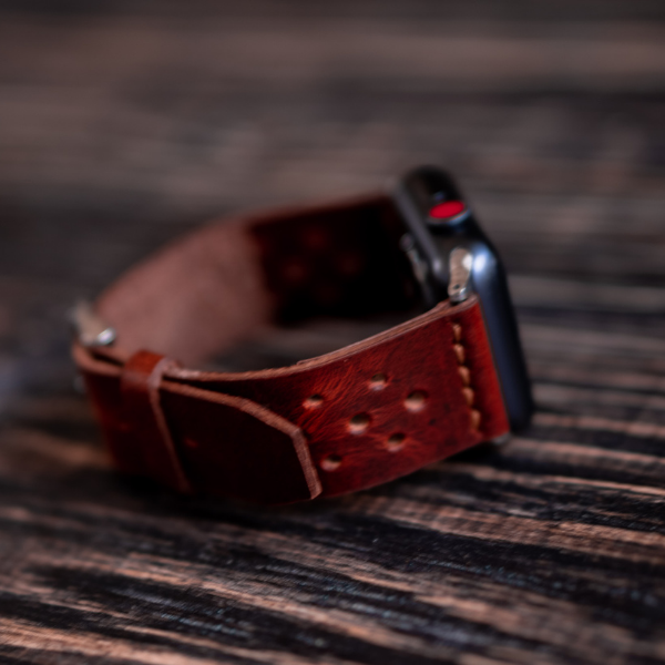 Artisan Apple Watch Leather Strap (Saddle Tan)