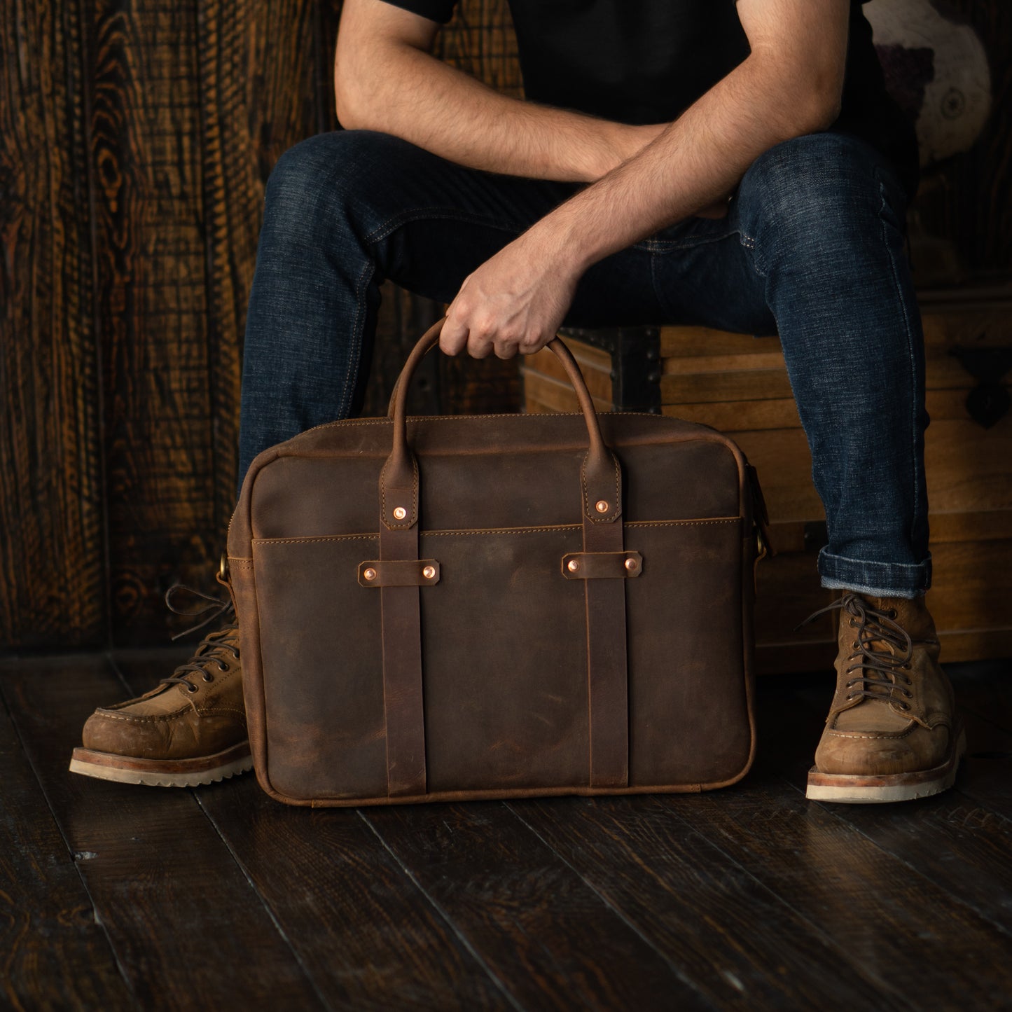 Boston Briefcase (Vintage Brown)