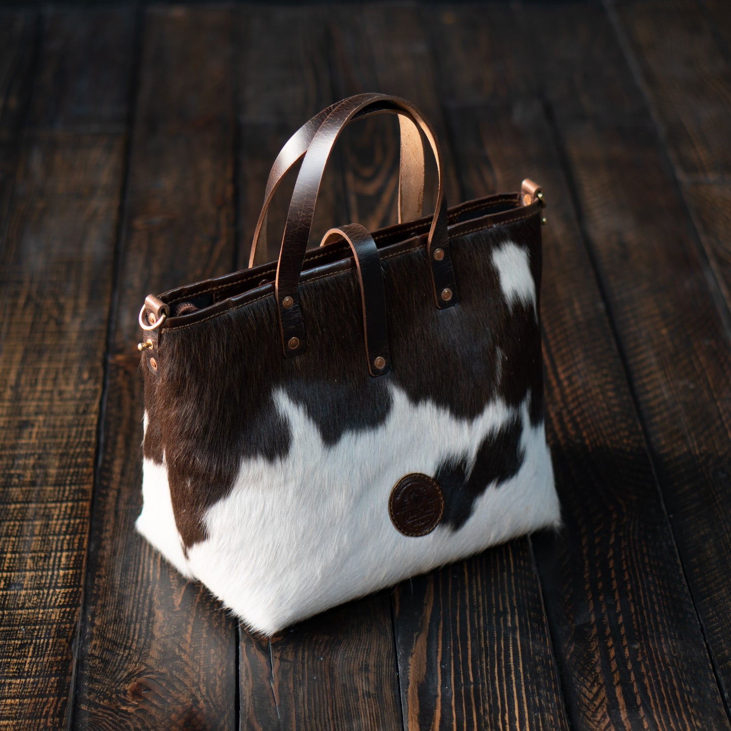 Portland Tote (Hair On Cream & Brown)