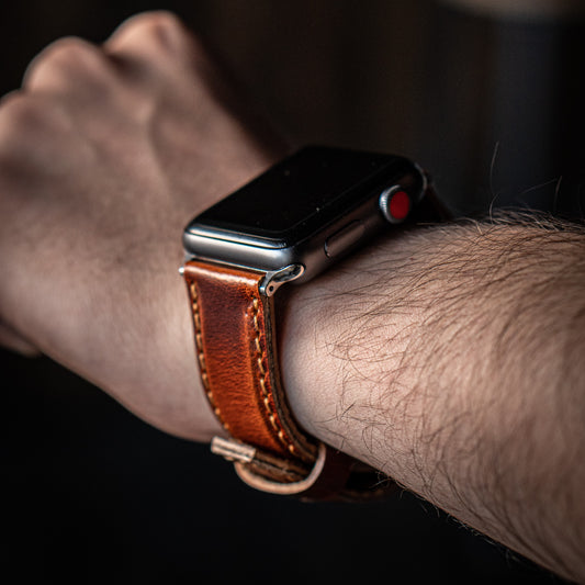 Legacy Apple Watch Lederarmband (Sattelbraun)