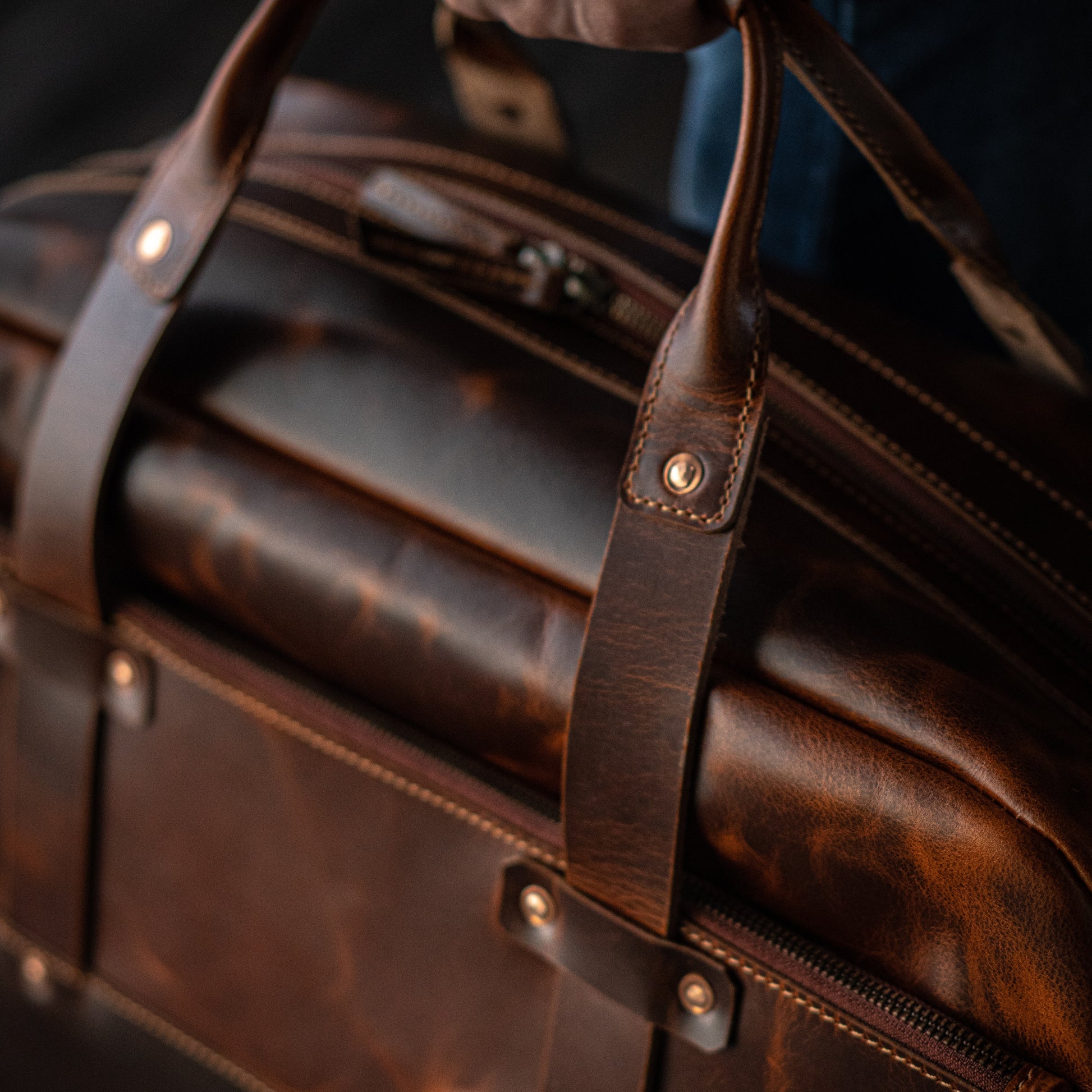 leather gym duffle bag