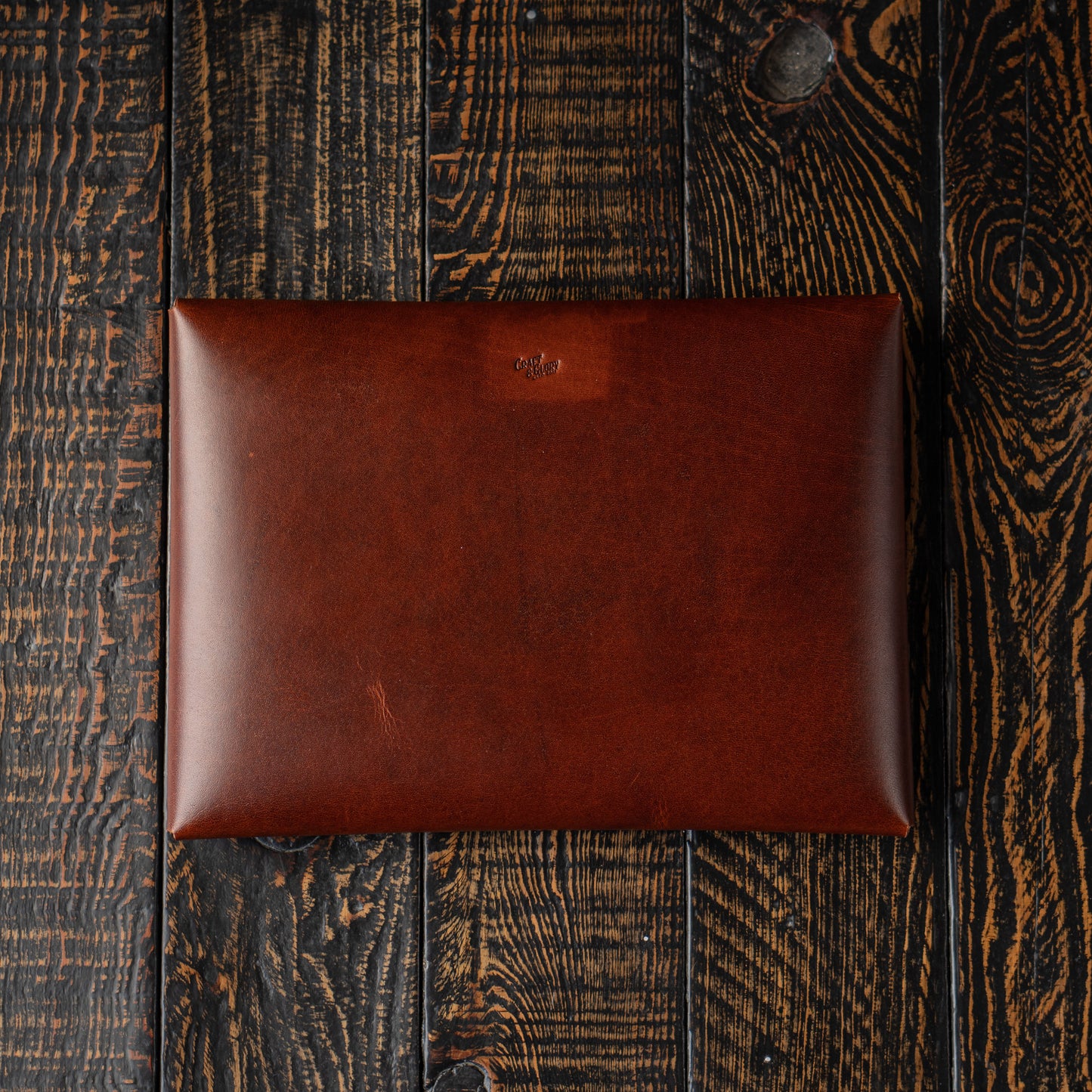 Minimal Laptop Sleeve (Saddle Tan)