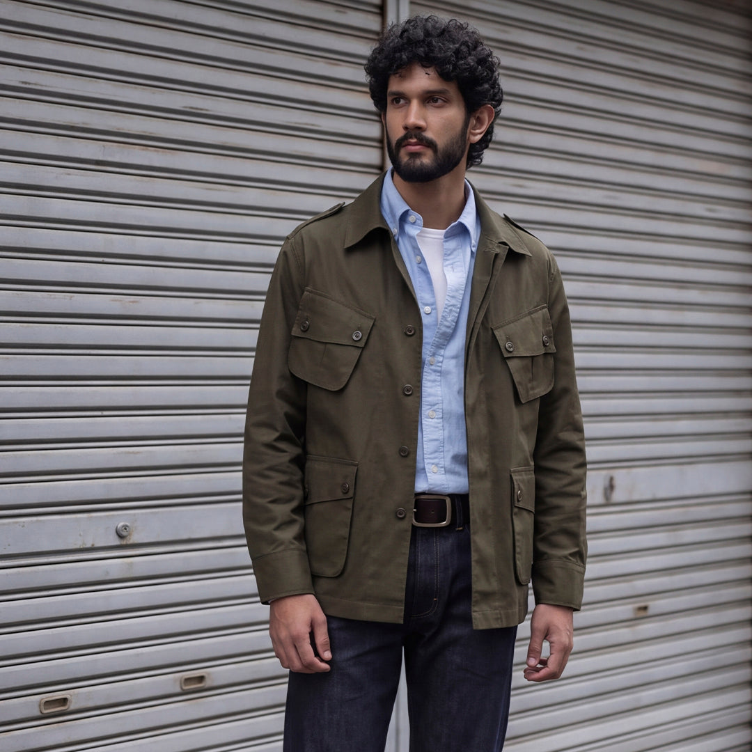 Tropical Jungle Jacket (Olive Green)