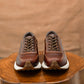 Old Skool Retro Leather Sneakers (Saddle Tan With White Sole)